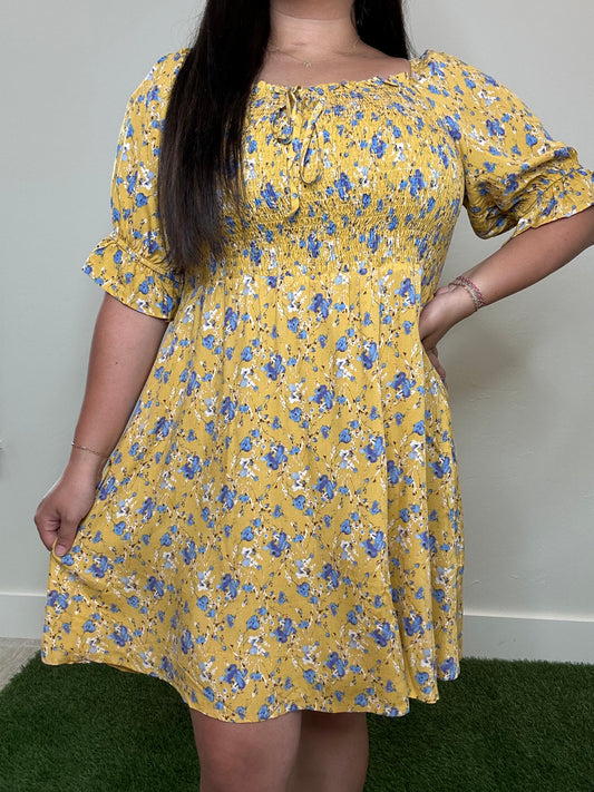 Yellow Floral Dress