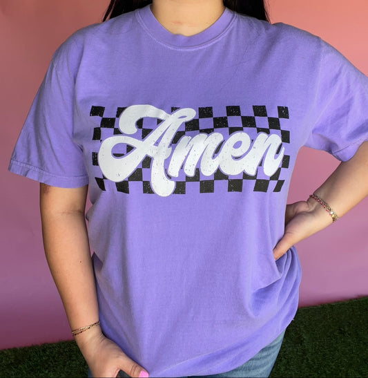 Amen Checkered (Purple)