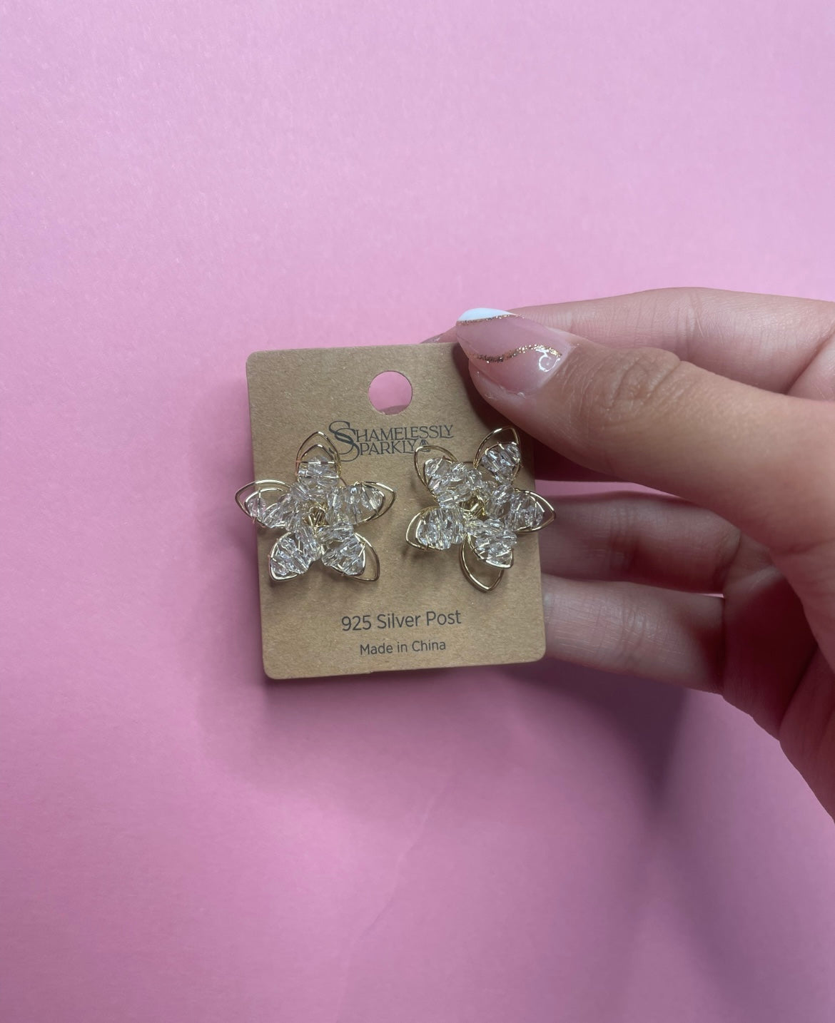 Crystal Flower Earrings